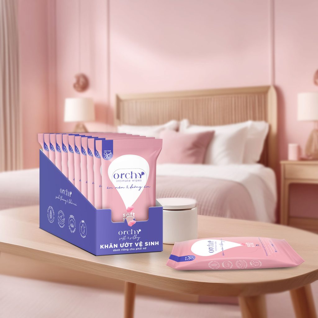 Khăn giấy ướt phụ nữ sản phẩm dành riêng cho vệ sinh vùng kín